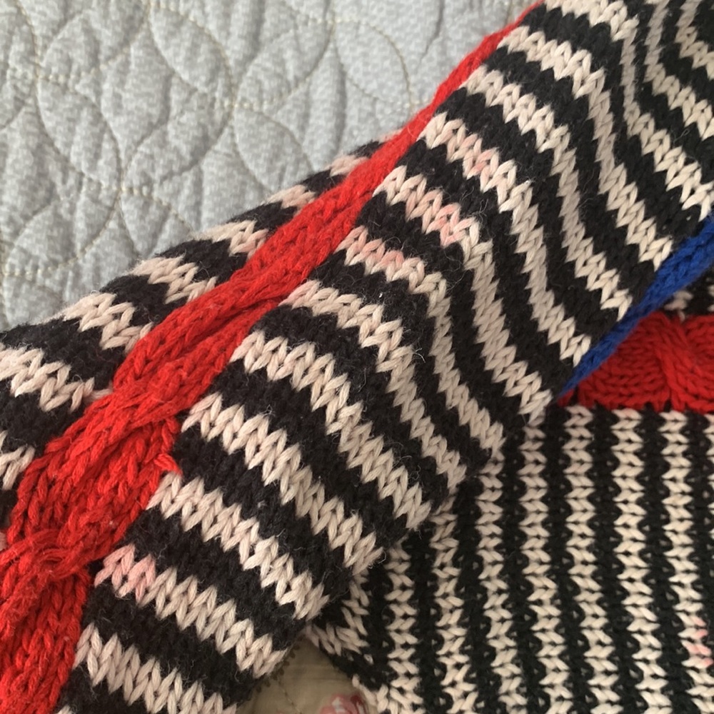 DONATED Vintage Striped Primary Colors Sweater - Picture 8 of 12